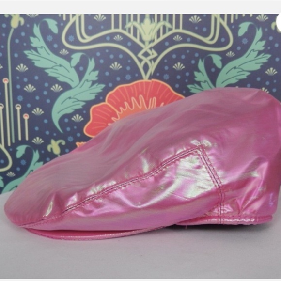 Eugenia Kim Elle Iridescent Pink Newsboy Cap Hat Nwt - Picture 1 of 5